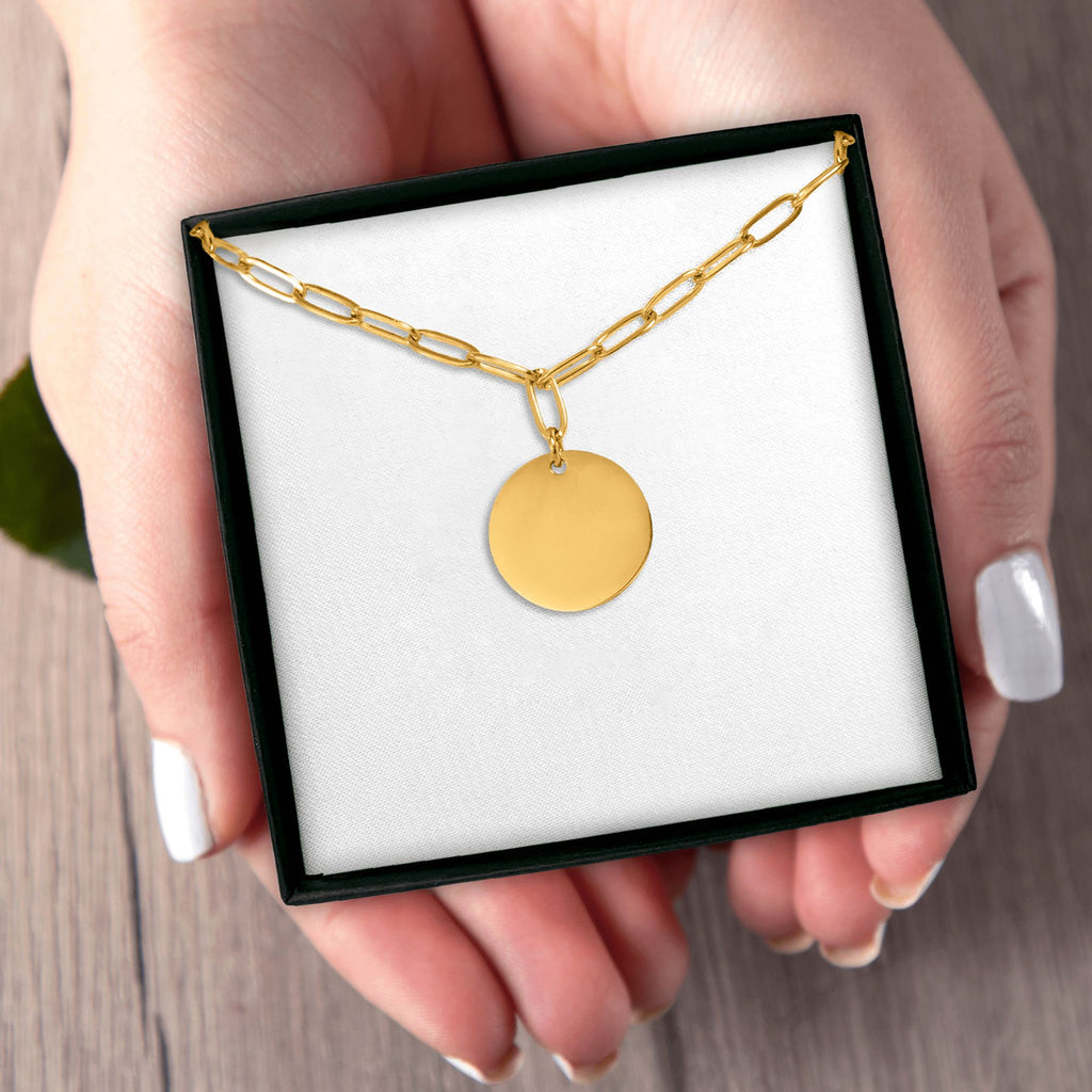 Le collier médaillon, chaîne trombone