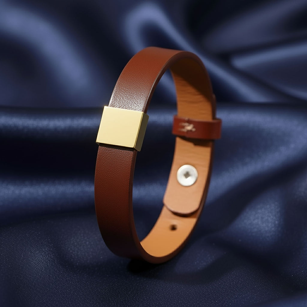 Le bracelet cuir gravé