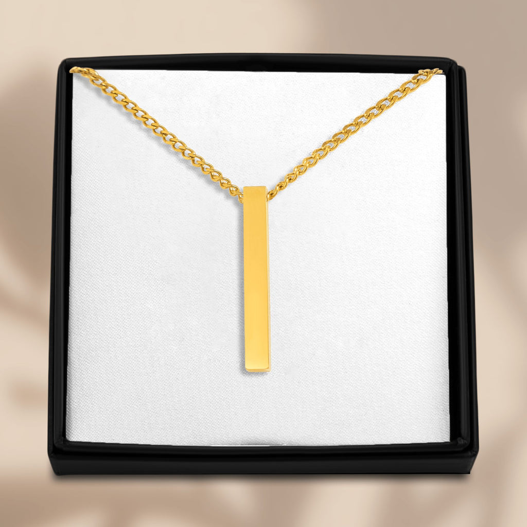 Le collier barre 3D, maille cubaine