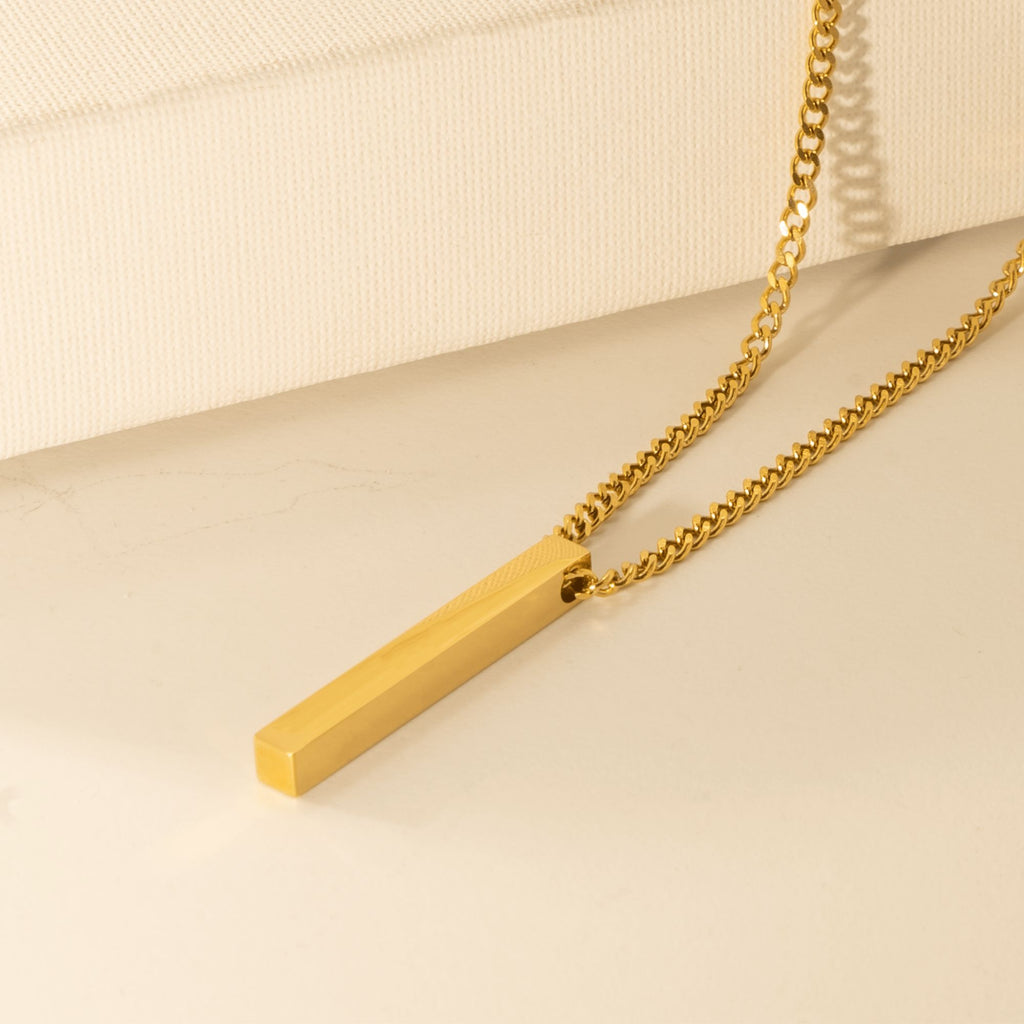 Le collier barre 3D, maille cubaine
